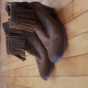 BareTraps Wendell Suede Fringe Bootie 8.5